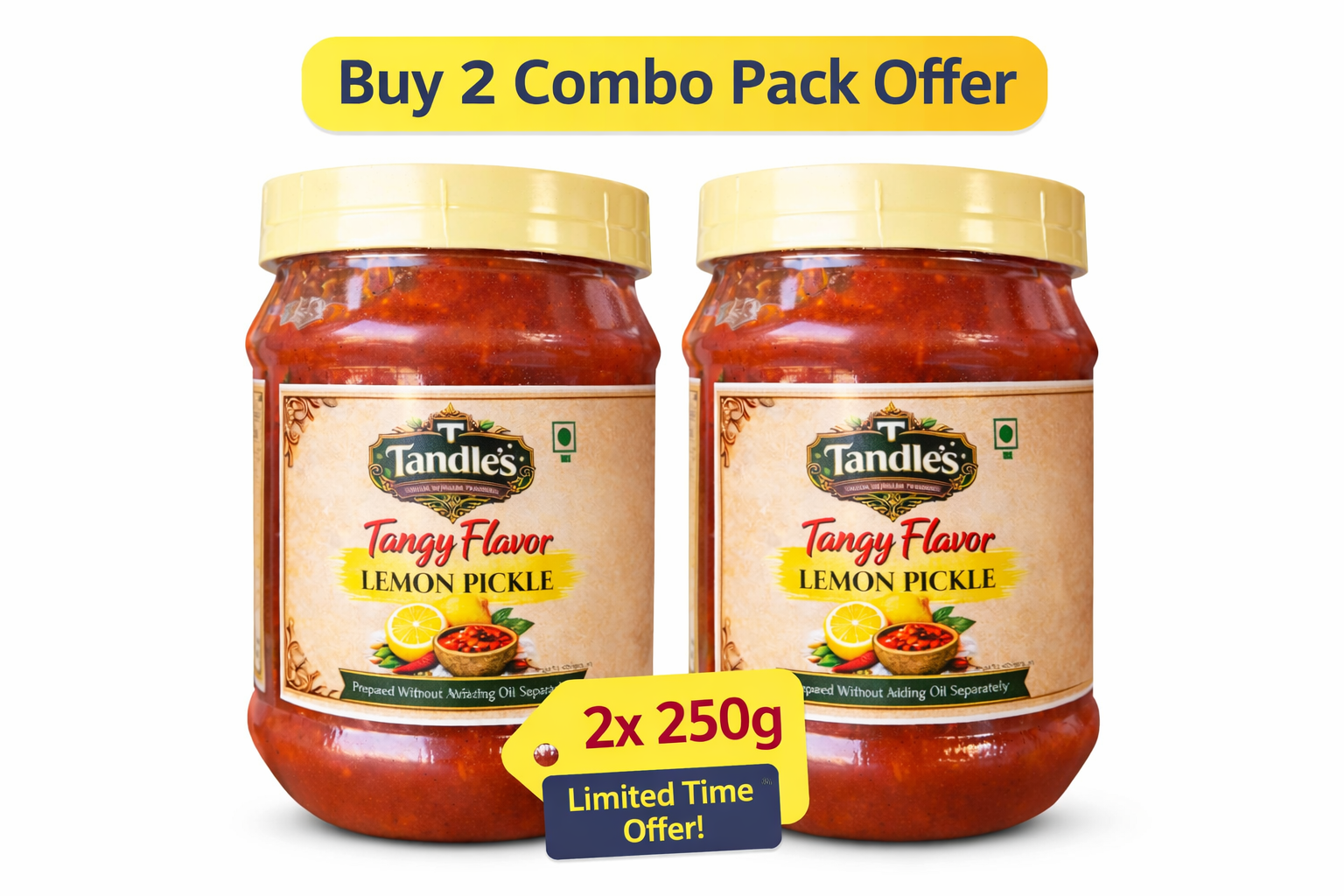 Tandle’s Lemon Pickle Combo Pack (2 × 250g)